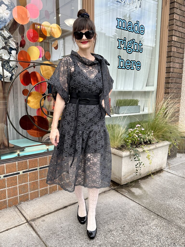 Sarah Bibb Fancy Paulie Dress - Graphite Lace