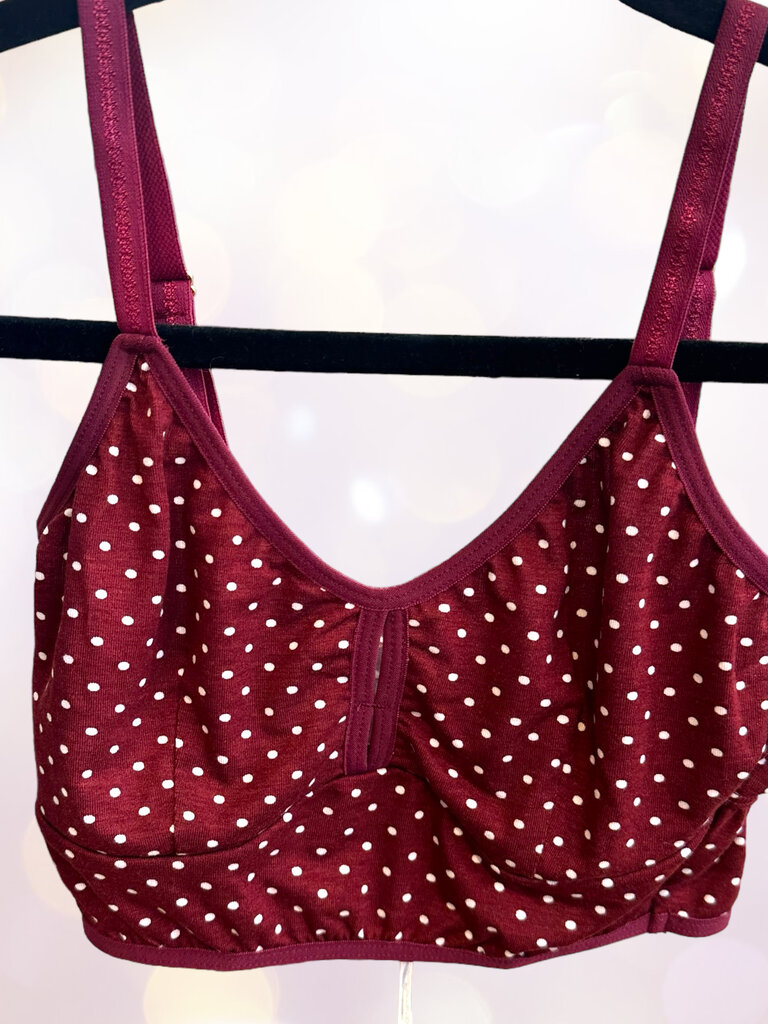 Cameo Classic Bralet - Wine Dots