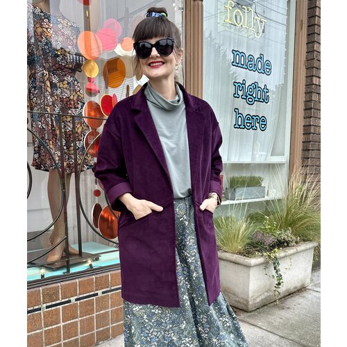 Sarah Bibb Adelia Coat - Deep Plum