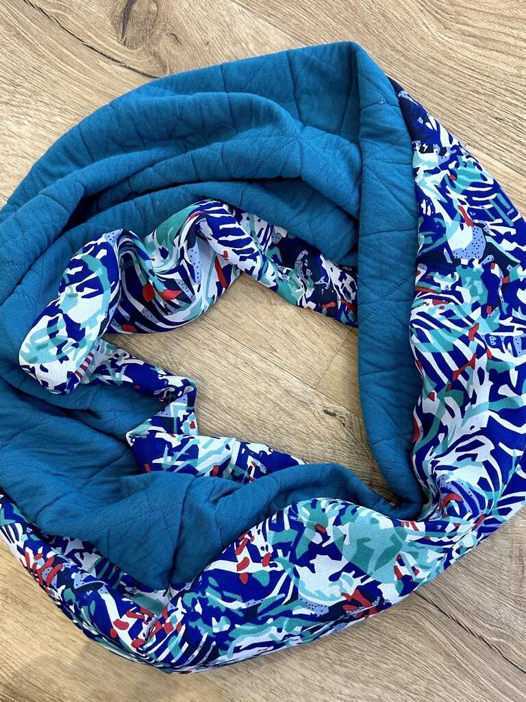 Sarah Bibb Single Loop Infinity Scarf -Andalusia/Teal Quilty