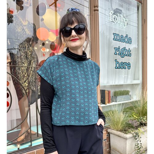 Sarah Bibb Rita Top - Jade Deco/Greysia Sarah Bibb Rita Top - Jade Deco/Greysia