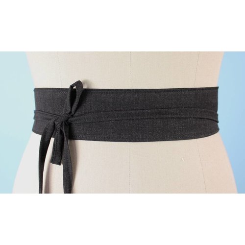 Sarah Bibb Mini Obi Belt- Coal Sarah Bibb Mini Obi Belt- Coal
