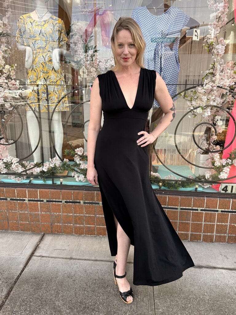 Veronica M. Selena Maxi Dress - Black