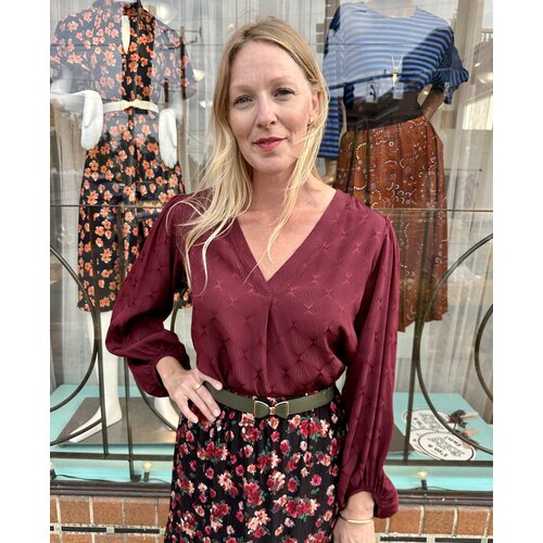 Astrid Bedelia Blouse - Vino Astrid Bedelia Blouse - Vino