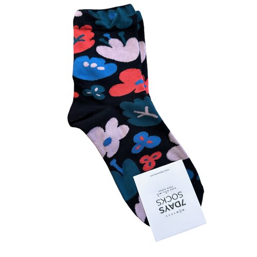 7 Days Flower Socks - Black 7 Days Flower Socks - Black