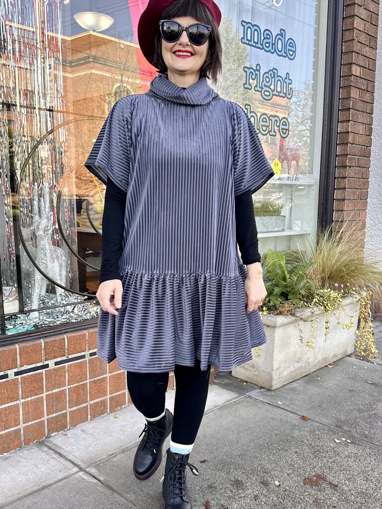 Sarah Bibb Paulie Cowl Dress/Tunic - Steely