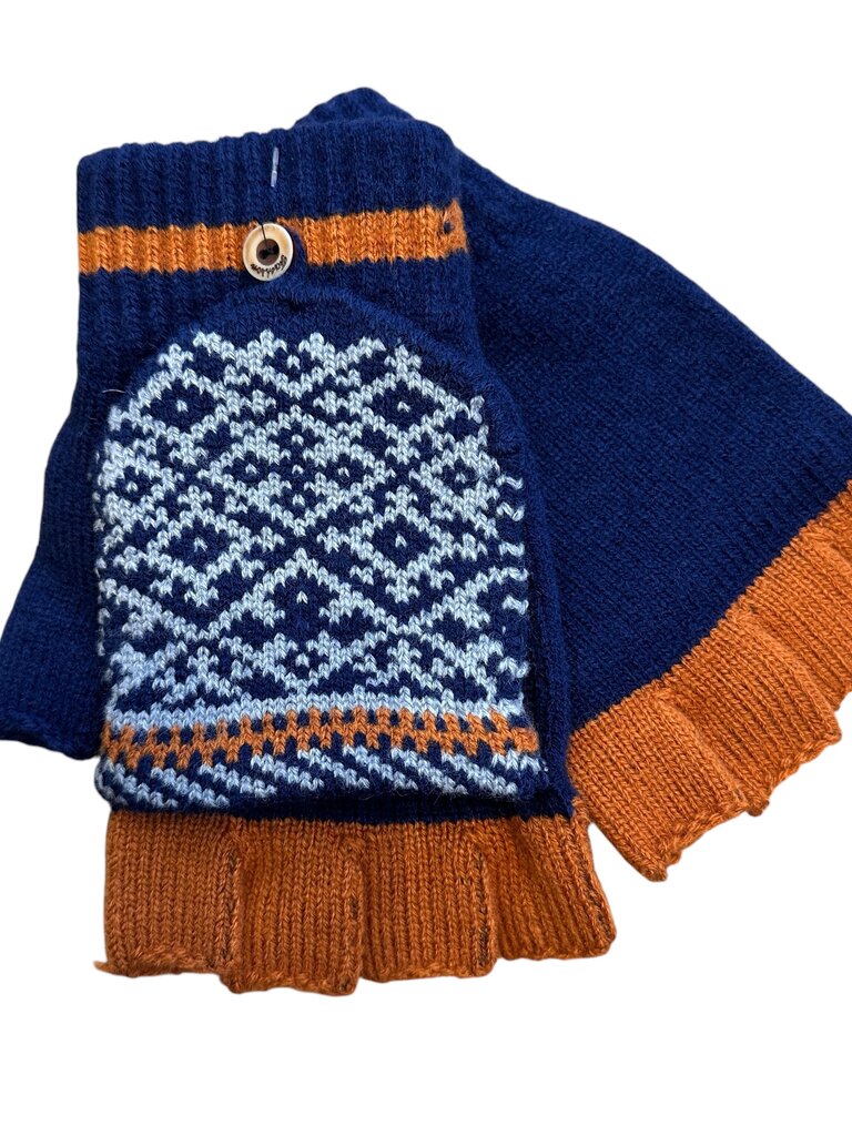 JS Accessories Fingerless  Mitten  - Navy