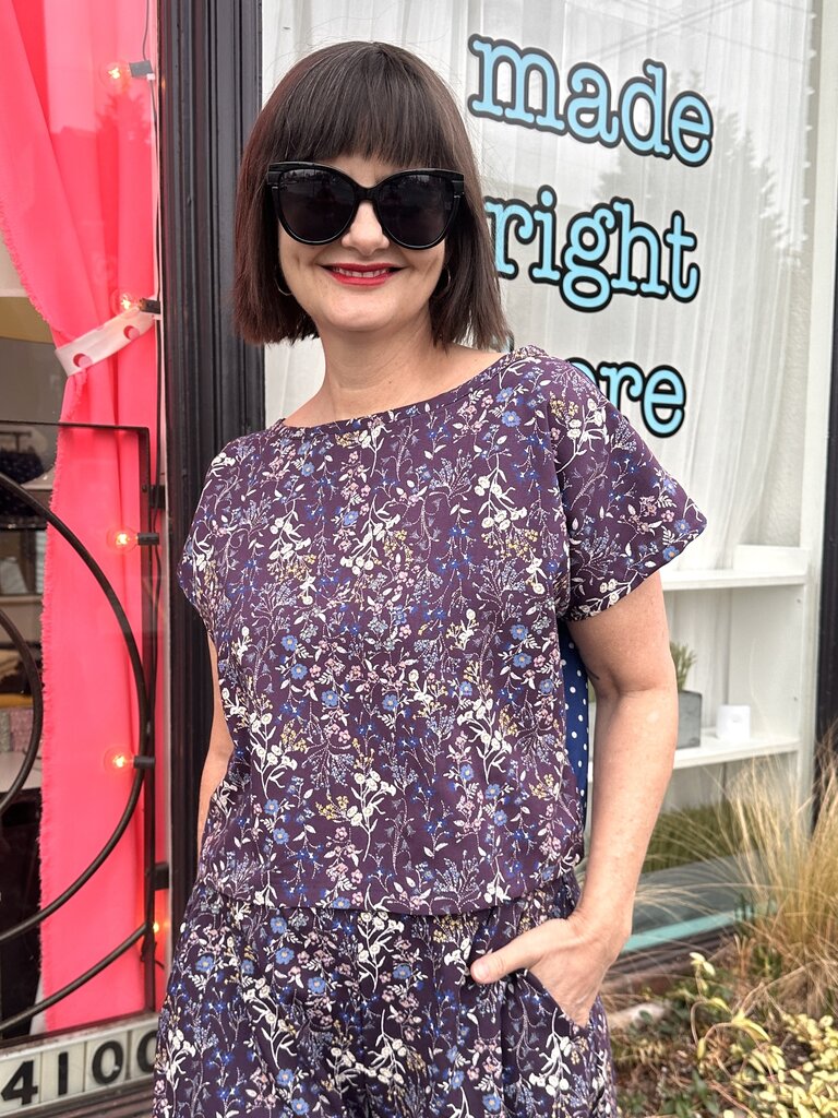 Sarah Bibb Rita Top - Purpberg/Baltic Dot