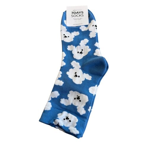 7 Days Cloudy Puppy Crew Socks 7 Days Cloudy Puppy Crew Socks