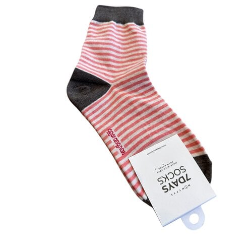7 Days Mela Stripe Socks - Melon 7 Days Mela Stripe Socks - Melon