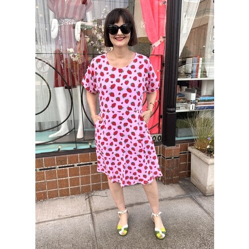 Sarah Bibb Tina Dress - Strawberry Pinkness Sarah Bibb Tina Dress - Strawberry Pinkness