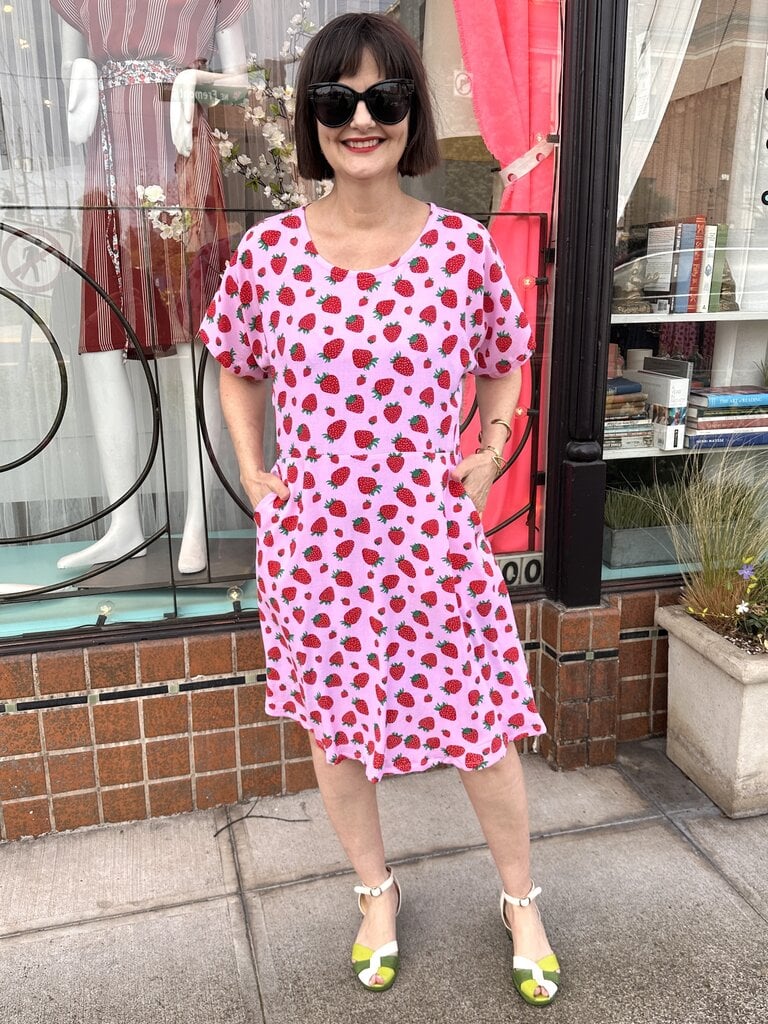 Sarah Bibb Tina Dress - Strawberry Pinkness