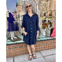 Karina Tunic - Navy Pin Linen