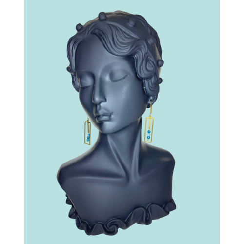 brass and sand Treas Earring brass and sand Treas Earring