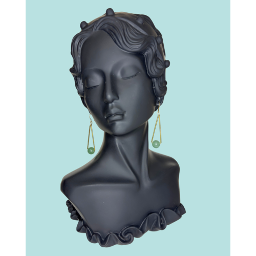 brass and sand Swingy Earrings brass and sand Swingy Earrings