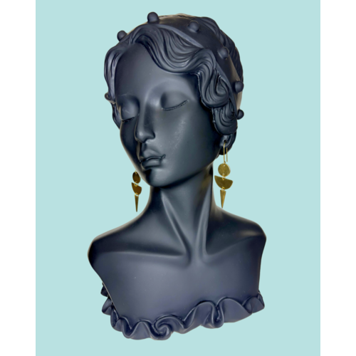 brass and sand Pinnacles Earring brass and sand Pinnacles Earring