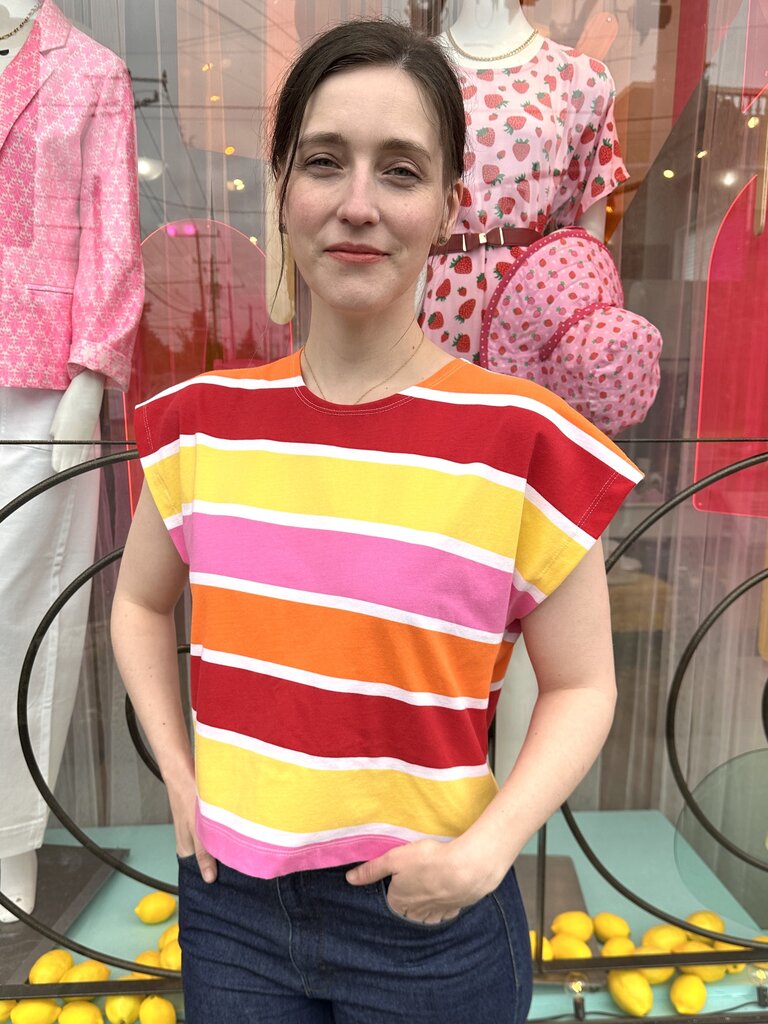 Sarah Bibb Lumi  S/S Top -  Calzada Stripe