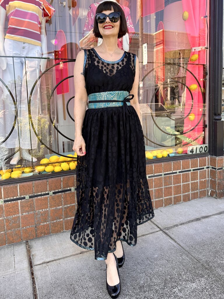 Sarah Bibb Gaylor Midi -  Dotty Mesh Black