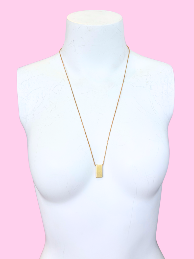 brass and sand Chu Bar Necklace