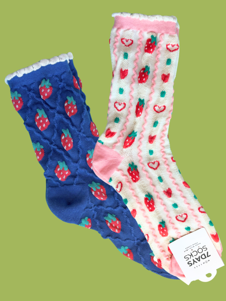 7 Days Strawberry Socks - Multiple Colors