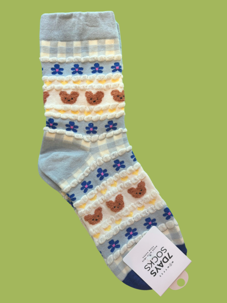 7 Days Teddy Blue Socks