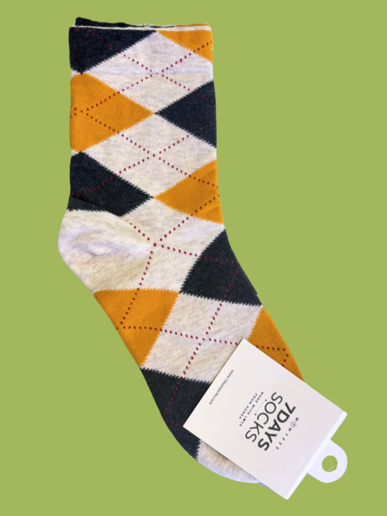 7 Days Argyle Crew Socks