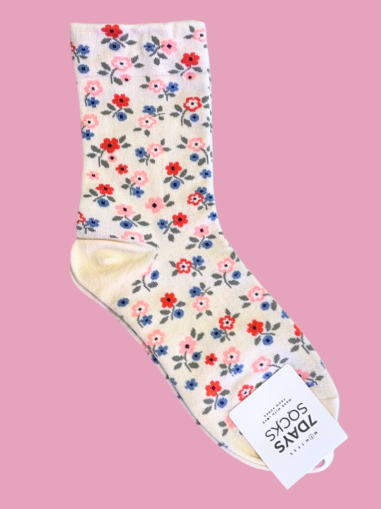 7 Days Secret Garden Beige Socks