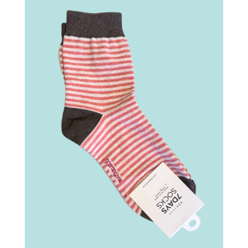 7 Days Mela Stripe Socks - Melon 7 Days Mela Stripe Socks - Melon