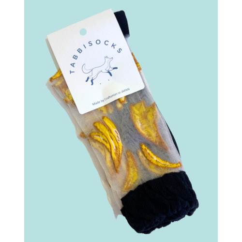 Tabbisocks Party Socks - Sheer Clear Bananas Tabbisocks Party Socks - Sheer Clear Bananas