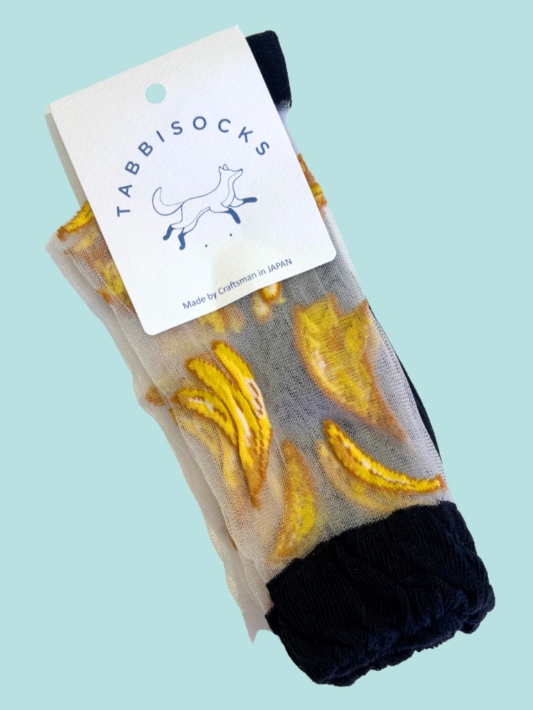 Tabbisocks Party Socks - Sheer Clear Bananas