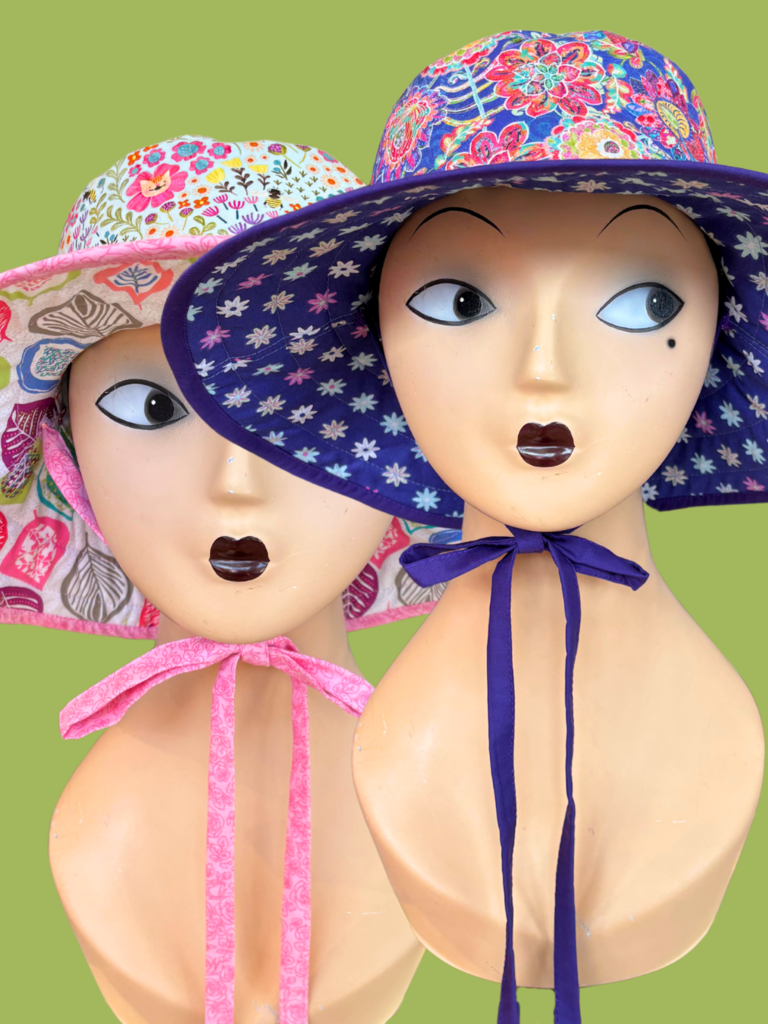 Busy Mushroom Reversible Sun Hat - Multiple Prints