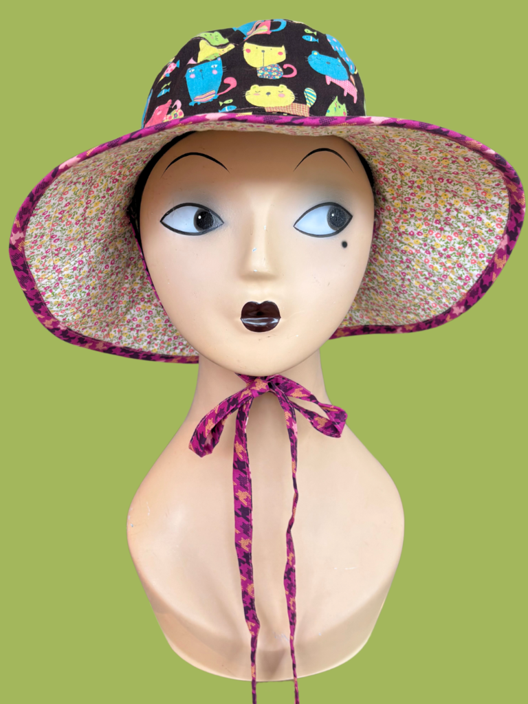 Busy Mushroom Reversible Sun Hat - Multiple Prints