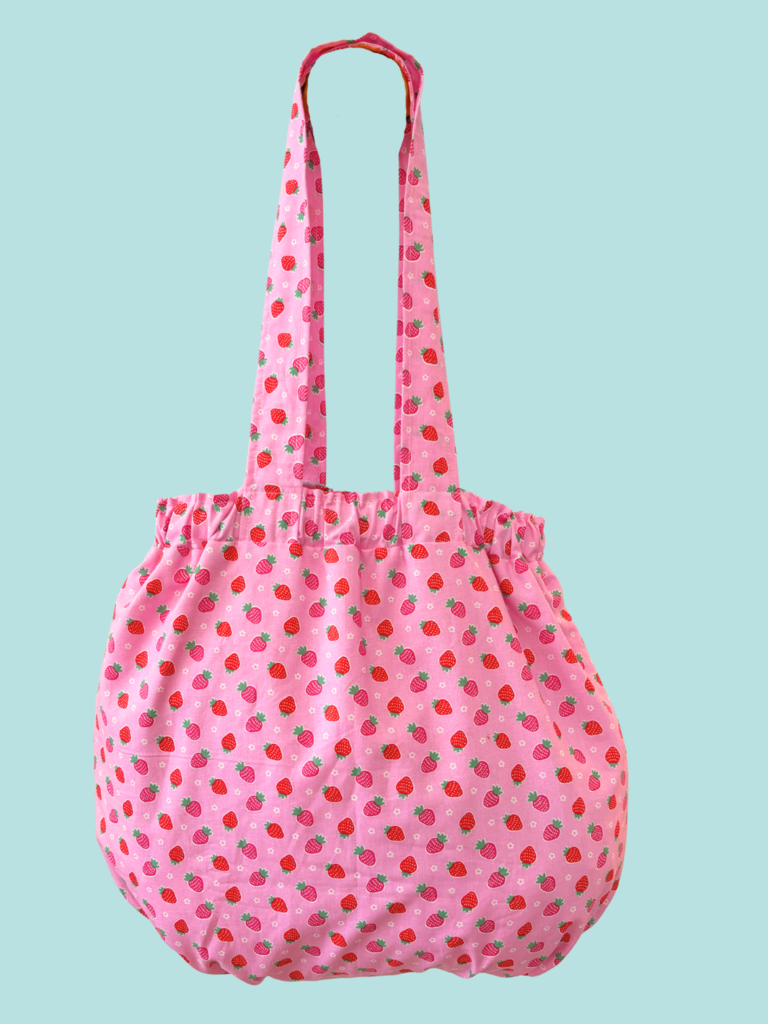 Busy Mushroom Slouchy Bag - Strawberries