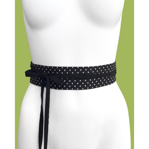 Sarah Bibb Mini Wrapping Belt- Black Tiny Dots Sarah Bibb Mini Wrapping Belt- Black Tiny Dots