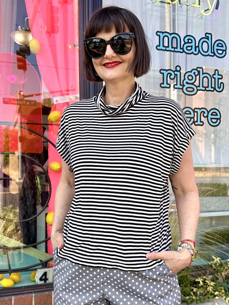 Sarah Bibb S/S Lumi Cowl -Nate Stripe