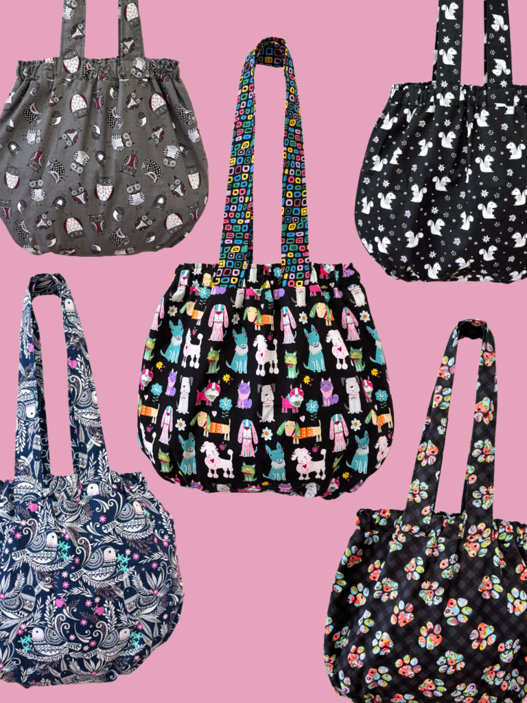 Busy Mushroom Slouchy Bag - Multi Critters