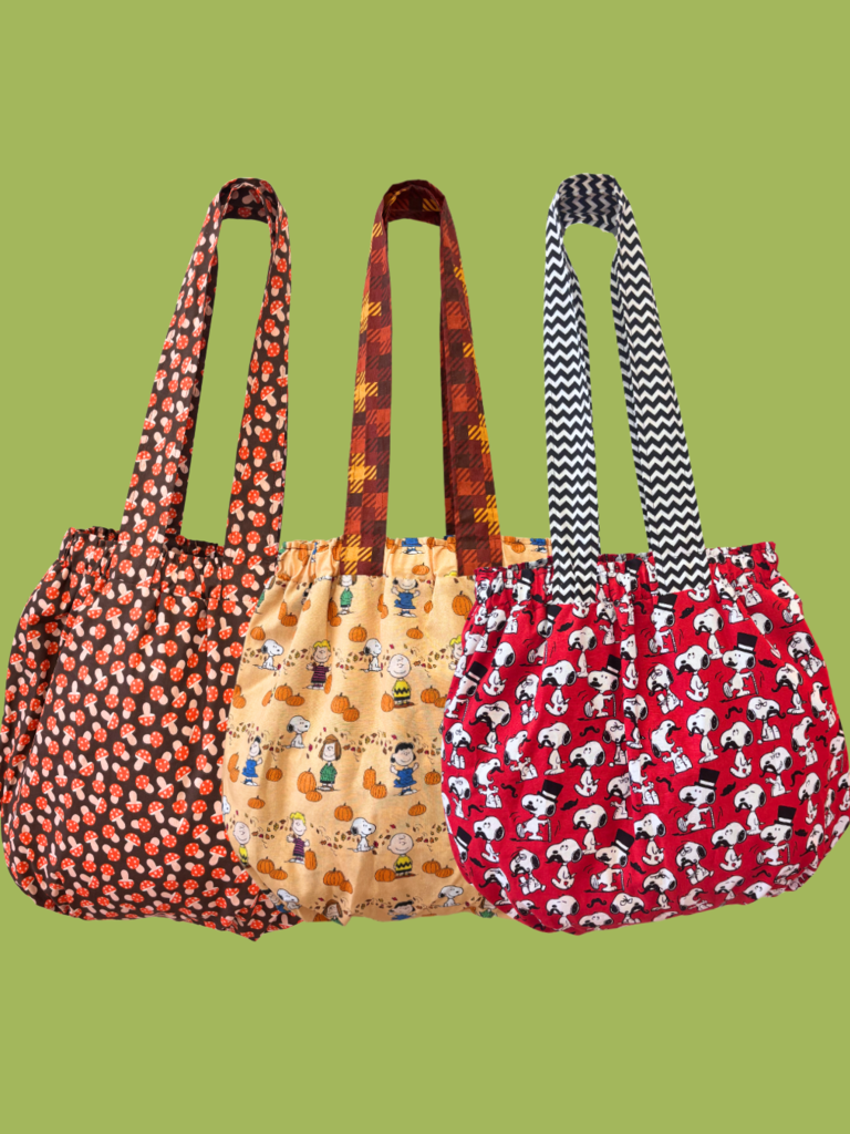 Busy Mushroom Slouchy Bag - Multi Autumnal