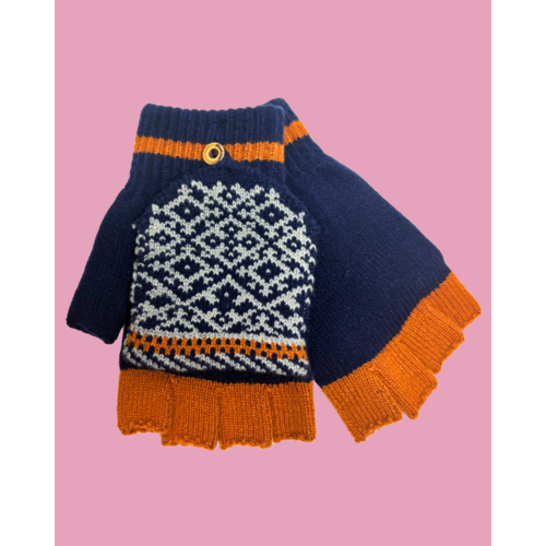 JS Accessories Fingerless Mitten - Navy JS Accessories Fingerless Mitten - Navy