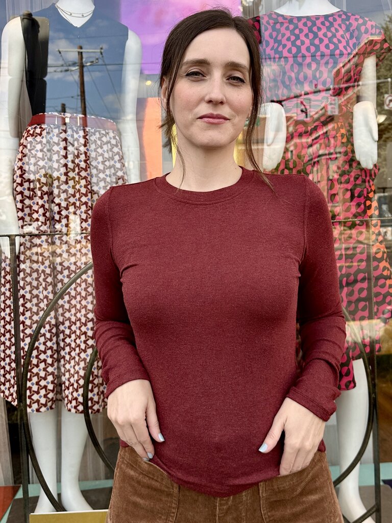 Becool L/S Ulta Top - Burg