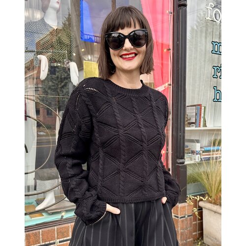 Astrid Jira Sweater - Open Black Astrid Jira Sweater - Open Black
