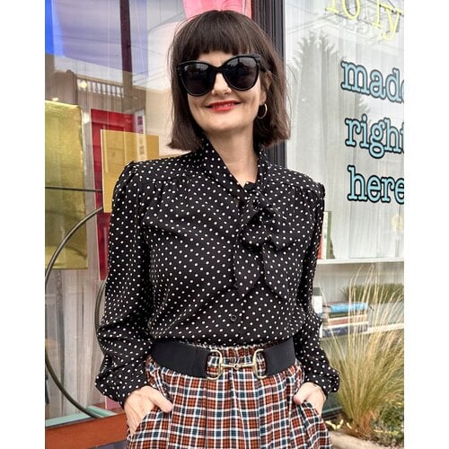 Tulip Darline Blouse - Black Dot