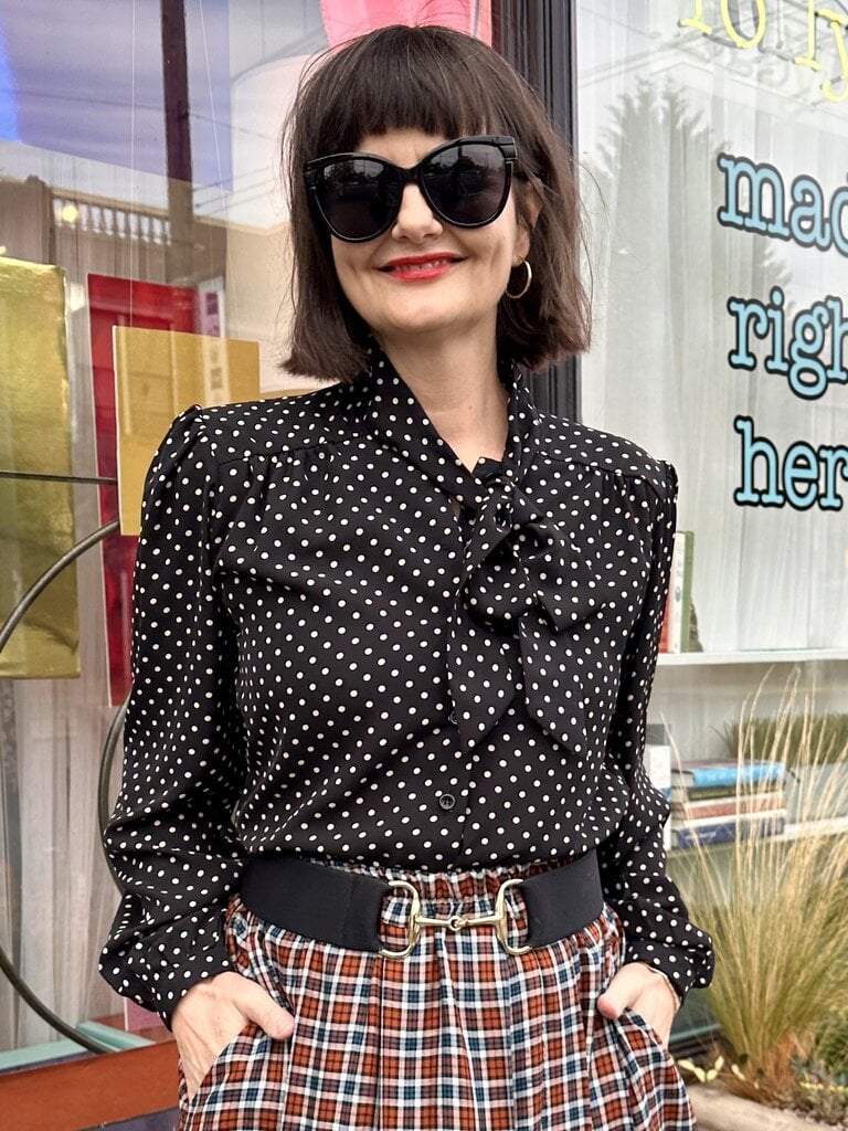 Tulip Darline Blouse - Black Dot