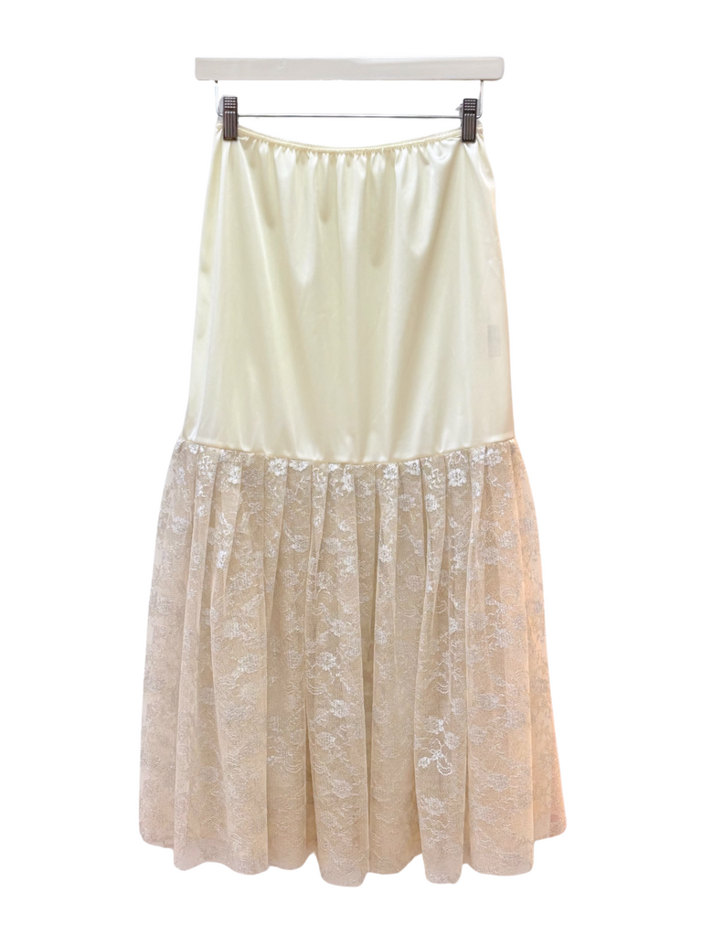 Sarah Bibb Mazzie Half Slip - Ivory/Silvery Lace