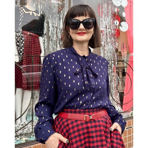 Tulip Darline Blouse - Navy Gold