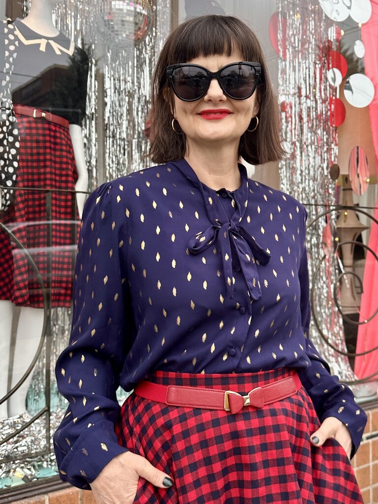 Tulip Darline Blouse - Navy Gold