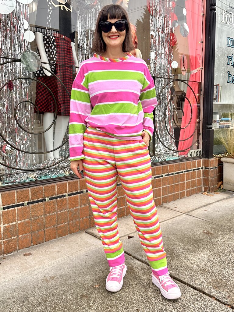 Sarah Bibb Jillian/Bev PJ Set - Cheery Stripe