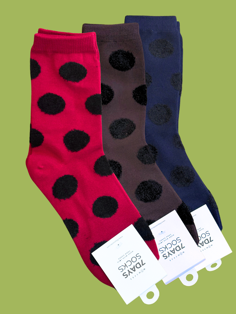 7 Days Fuzzy Dot Socks