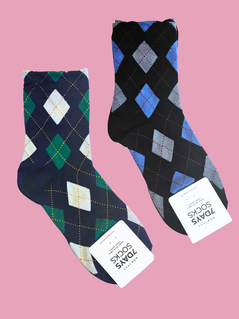 7 Days Classic Argyle Socks