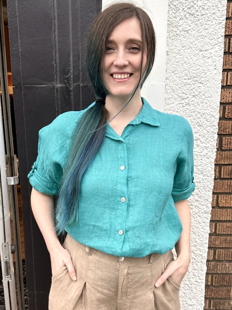 Milio Milano Bea Blouse  - Teal