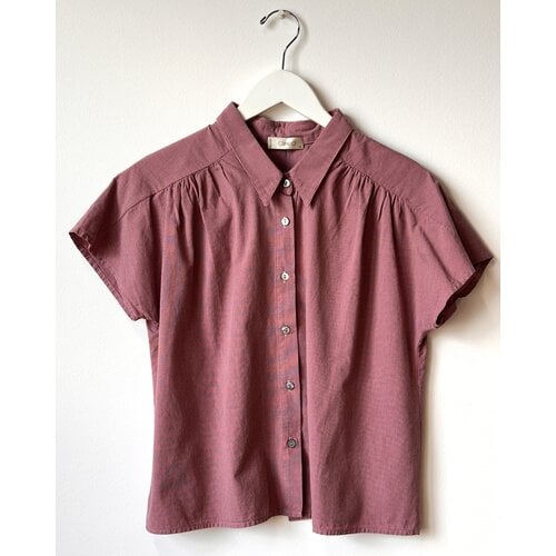 Cameo Carol Blouse - Rose Grid